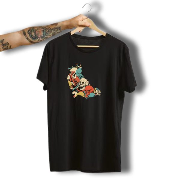 Zombie Pomeranian Skull Halloween Funny Cute Costume Skulls And Colors T Shirt t shirt 1