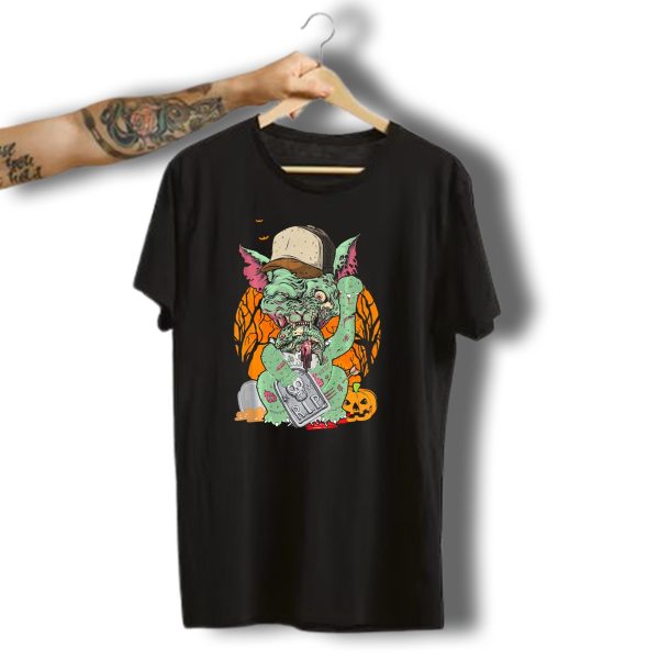 Zombie Sphynx Cat Halloween Funny Magical R I Pkids T Shirt fPumpkins Bats Tombstone Decor T Shirt t shirt 1