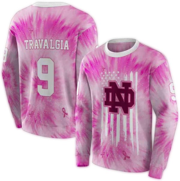 custom notre dame fighting irish cancer support pink hoodie pr