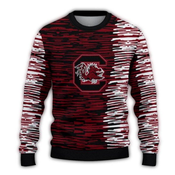 custom-south-carolina-gamecocks-camouflage-stripe-garnet-white-sweater-best-selling custom south carolina gamecocks camouflage stripe garnet white sweater best selling