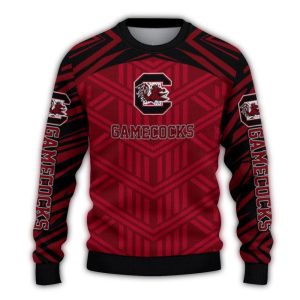 Personalized South Carolina Gamecocks Chevron Pattern Ugly Sweater