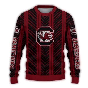 Personalized South Carolina Gamecocks Chevron Rows Ugly Sweater