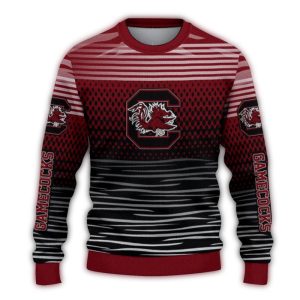 Personalized South Carolina Gamecocks Diamond Mesh Ugly Sweater
