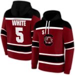 Personalized South Carolina Gamecocks Striped Pattern Garnet All-Over Print Hoodie