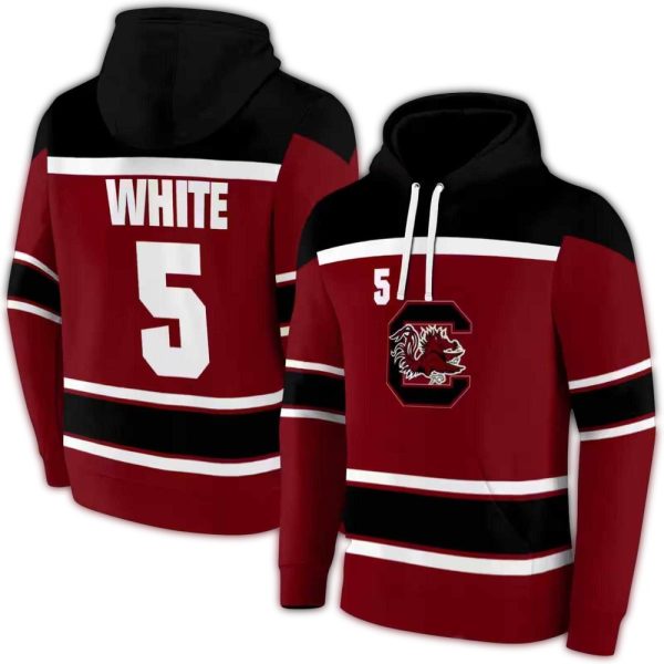 custom south carolina gamecocks striped pattern garnet hoodie fashion forward