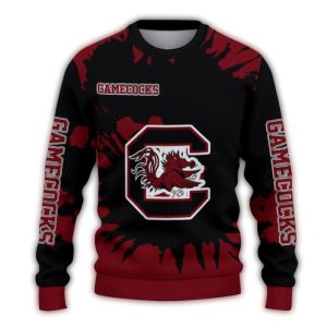 Personalized South Carolina Gamecocks Burst Swirl Ugly Sweater