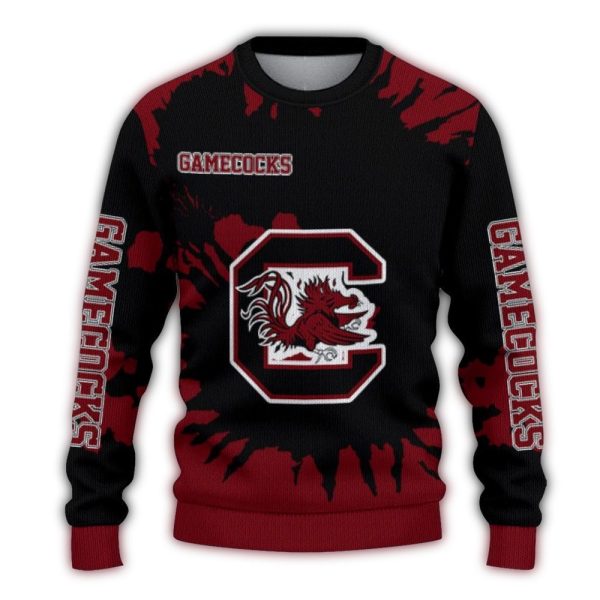 customized south carolina gamecocks burst swirl garnet sweater best selling