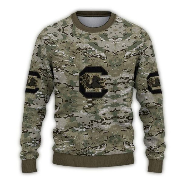 customized south carolina gamecocks camouflage blend sweater best selling