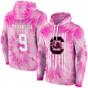 Personalized South Carolina Gamecocks Cancer Support Pink All-Over Print Hoodie