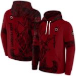 Personalized South Carolina Gamecocks Deer Silhouette Garnet All-Over Print Hoodie