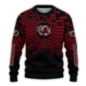 Personalized South Carolina Gamecocks Pixel Flow Ugly Sweater