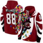 Personalized South Carolina Gamecocks Puzzle Pieces All-Over Print Hoodie