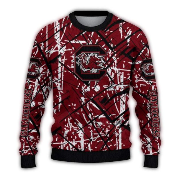 customized-south-carolina-gamecocks-streak-overlay-garnet-sweater-best-selling customized south carolina gamecocks streak overlay garnet sweater best selling