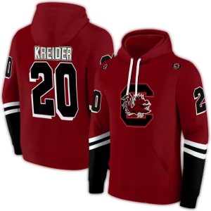 Personalized South Carolina Gamecocks Striped All-Over Print Hoodie