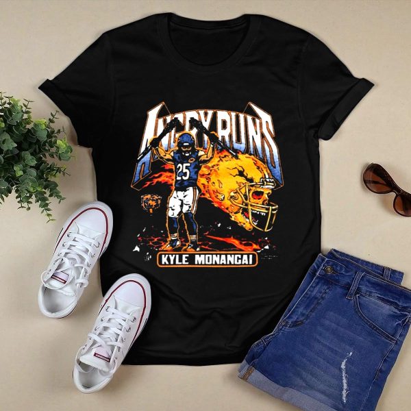 ngry Runs 2025 Chicago Bears Kyle Monangai Double Winner t shirt Style 1 Black 1