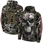 Personalized South Carolina Gamecocks Camo Skull All-Over Print Hoodie
