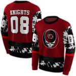 Personalized South Carolina Gamecocks Grateful Vibes Garnet All-Over Print Sweatshirt
