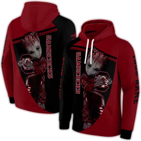 personalized south carolina gamecocks groot garnet hoodie fashion forward