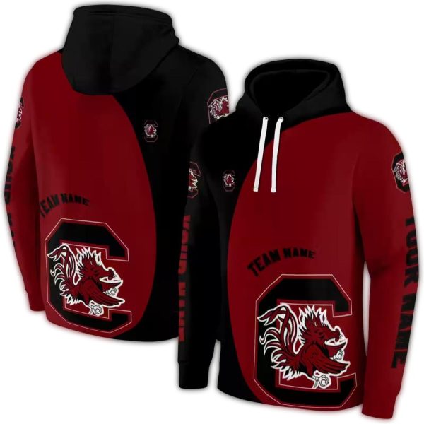 personalized-south-carolina-gamecocks-minimalist-design-garnet-black-hoodie-fashion-forward personalized south carolina gamecocks minimalist design garnet black hoodie fashion forward