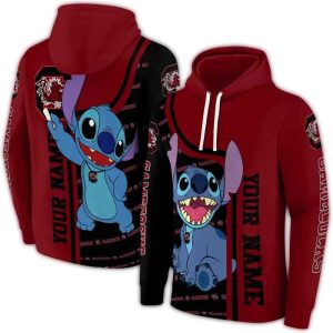 Personalized South Carolina Gamecocks Stitch All-Over Print Hoodie
