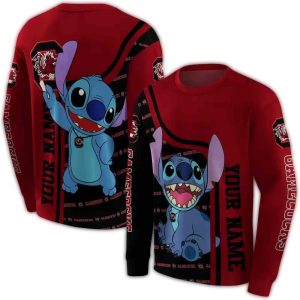 Personalized South Carolina Gamecocks Stitch All-Over Print Sweatshirt