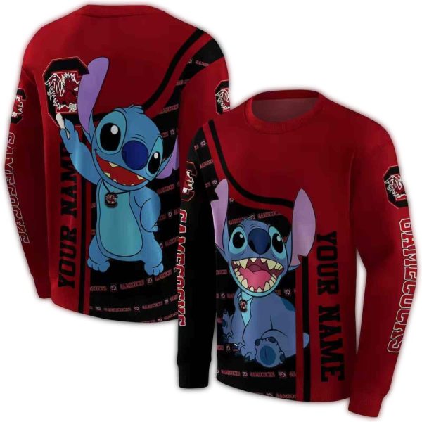 personalized south carolina gamecocks stitch garnet hoodie premium grade