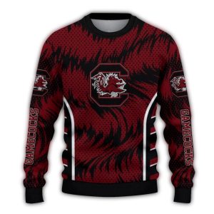 Personalized South Carolina Gamecocks Swirl Flow Ugly Sweater
