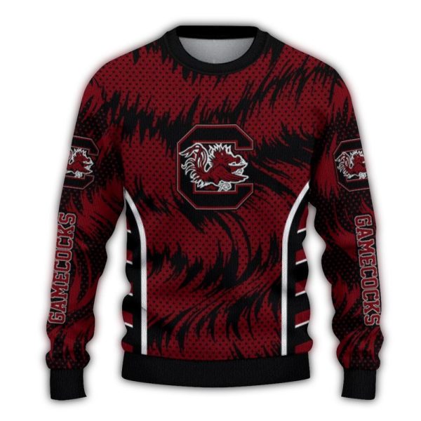 personalized south carolina gamecocks swirl flow garnet sweater best selling