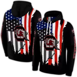 South Carolina Gamecocks American Pride All-Over Print Hoodie