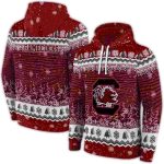 South Carolina Gamecocks Christmas Trees All-Over Print Hoodie