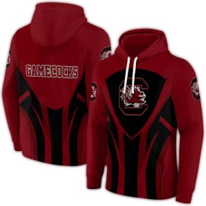 South Carolina Gamecocks Concentric Lines All-Over Print Hoodie