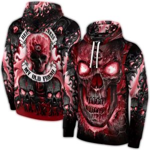 South Carolina Gamecocks Demonic Skull All-Over Print Hoodie