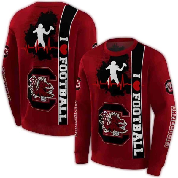south-carolina-gamecocks-football-heartbeat-garnet-hoodie-premium-grade south carolina gamecocks football heartbeat garnet hoodie premium grade