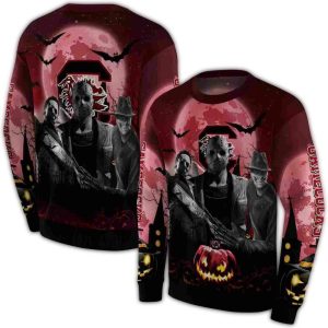 South Carolina Gamecocks Halloween Vibes All-Over Print Sweatshirt