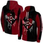 South Carolina Gamecocks Heartbeat Graphic All-Over Print Hoodie