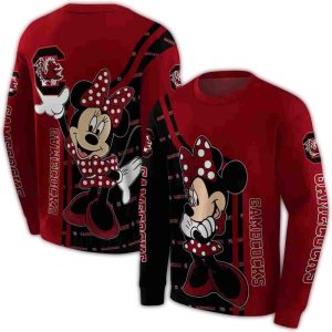 South Carolina Gamecocks Minnie Mouse All-Over Print Sweatshirt