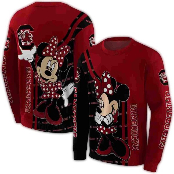 south carolina gamecocks minnie mouse garnet hoodie premium grade