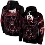South Carolina Gamecocks Skull Artwork Garnet All-Over Print Hoodie