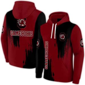 South Carolina Gamecocks Splatter Effect All-Over Print Hoodie