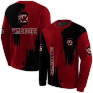 South Carolina Gamecocks Splatter Effect All-Over Print Sweatshirt