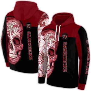 South Carolina Gamecocks Sugar Skull All-Over Print Hoodie