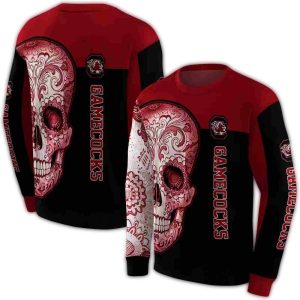 South Carolina Gamecocks Sugar Skull All-Over Print Sweatshirt