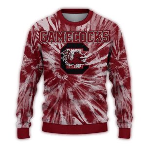 South Carolina Gamecocks Tie Dye Pattern Ugly Sweater