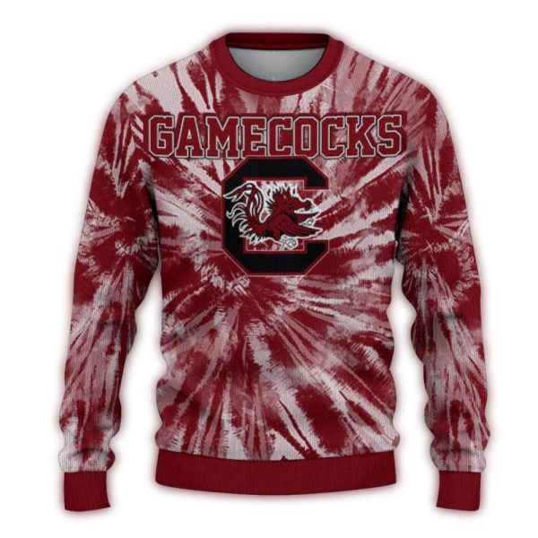 south-carolina-gamecocks-tie-dye-designs-garnet-sweater-best-selling south carolina gamecocks tie dye designs garnet sweater best selling