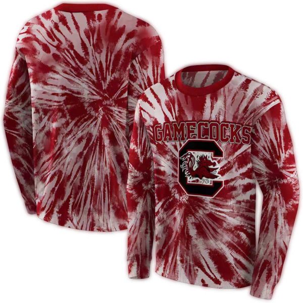 south-carolina-gamecocks-tie-dye-pattern-garnet-hoodie-premium-grade south carolina gamecocks tie dye pattern garnet hoodie premium grade